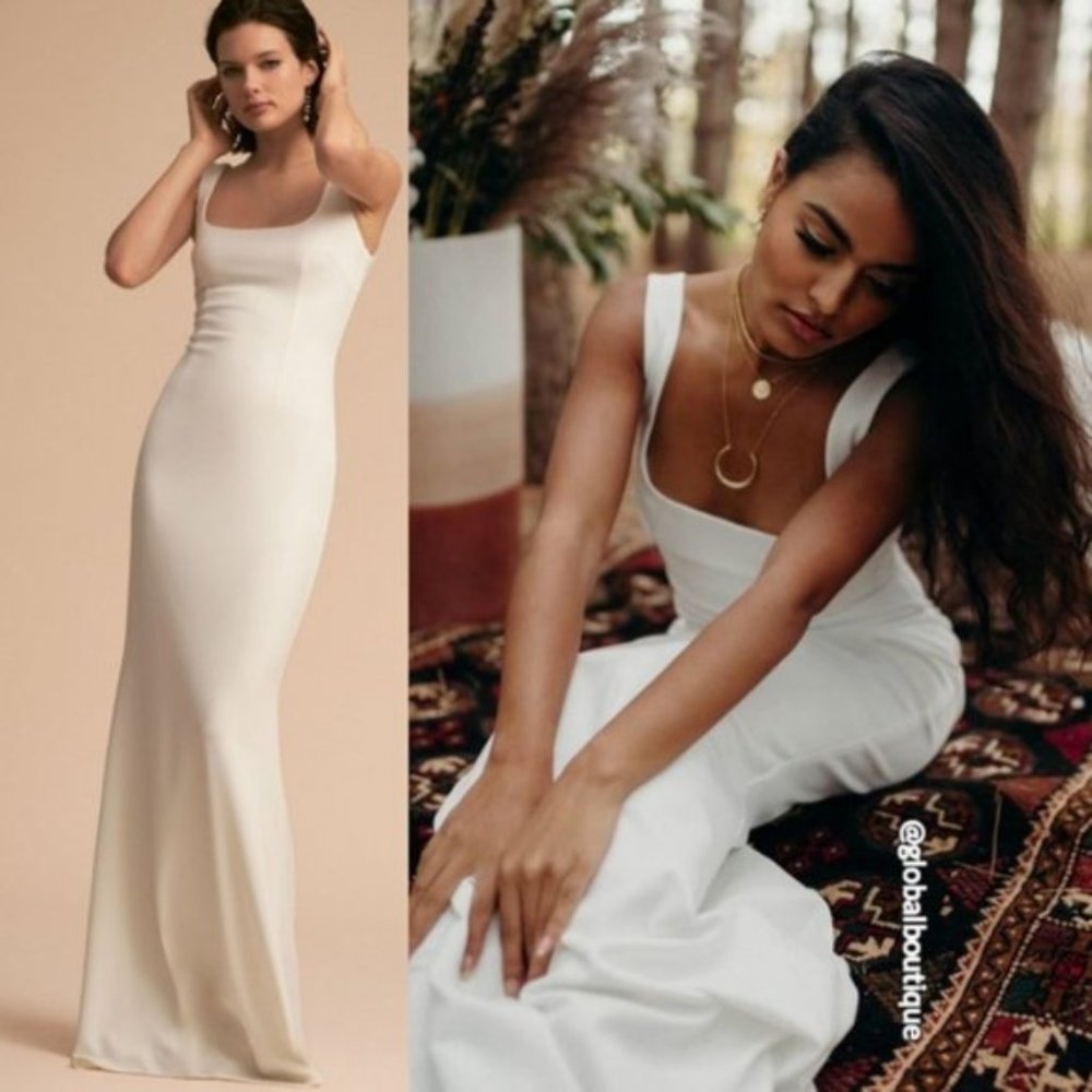 BHLDN Katie May Lucy Dress engagement rehearsal